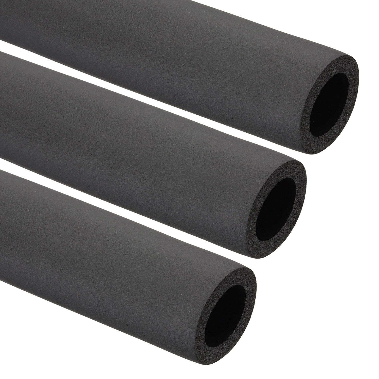 3Pcs 1-1/4"(32mm) ID x 6Ft Pipe Insulation Foam Tube Black