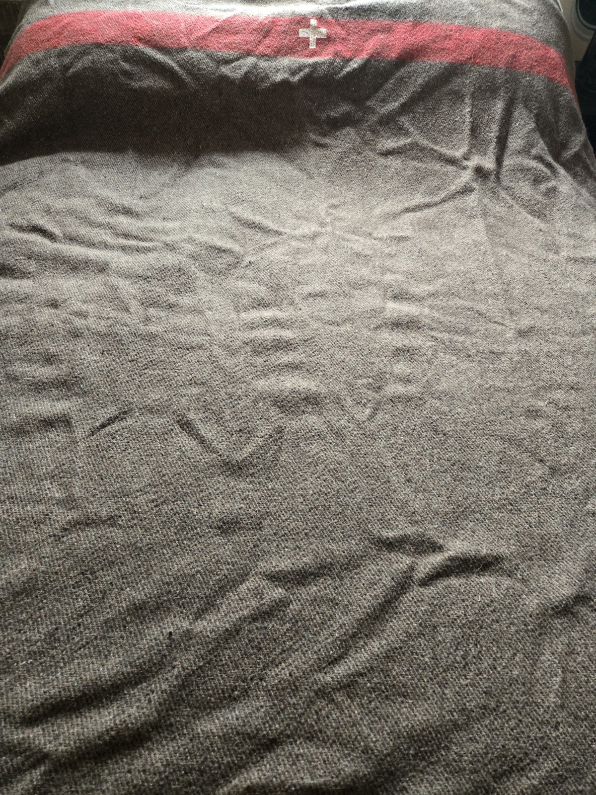 Swiss Army Wool Blanket 57”X 80”.