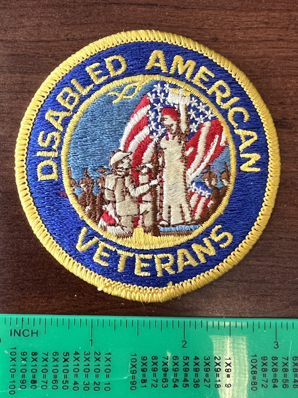 Disabled American Veterans Vintage Lady Liberty Bent Knee Patch