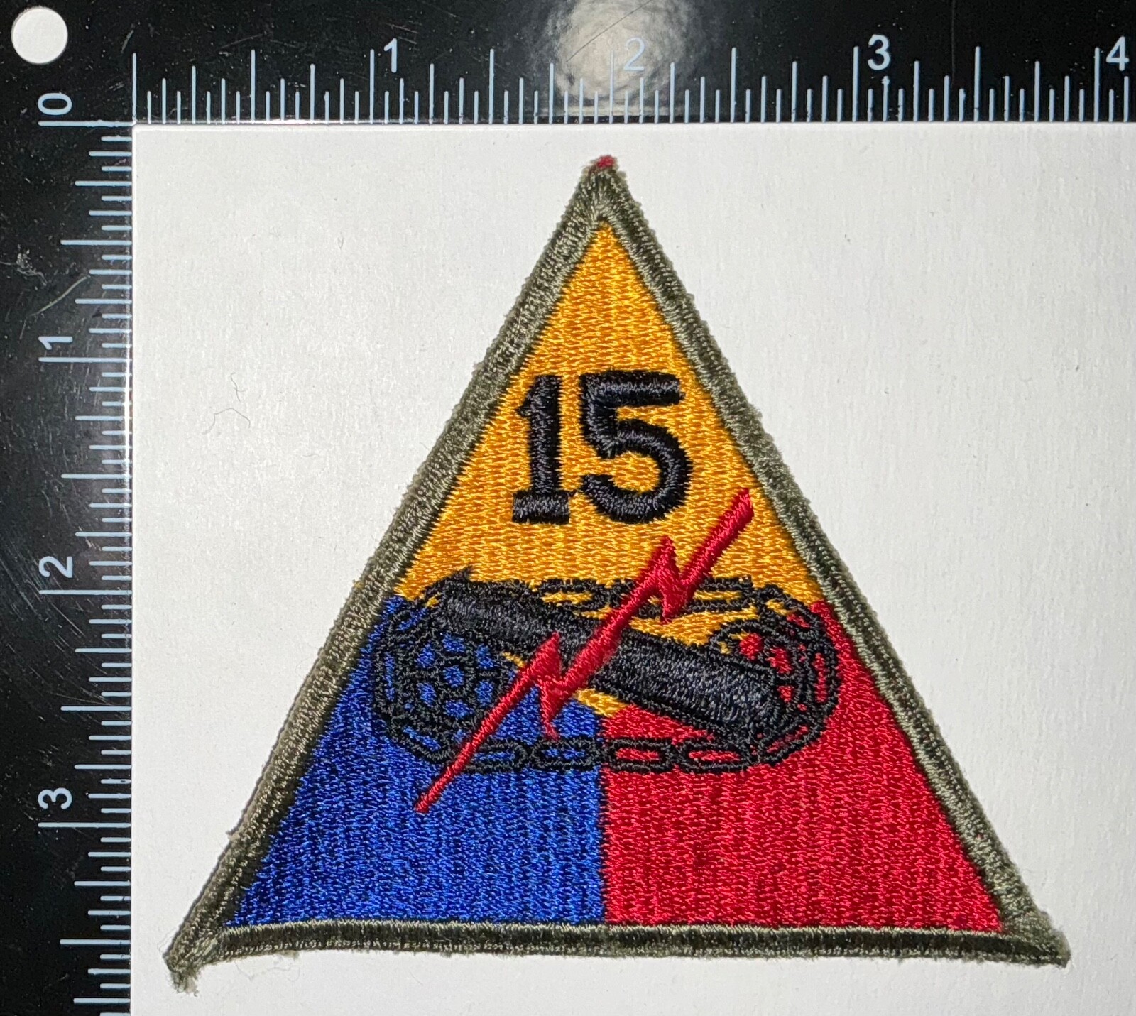 WWII US Army 15th Armored Armor Division Tank Patch