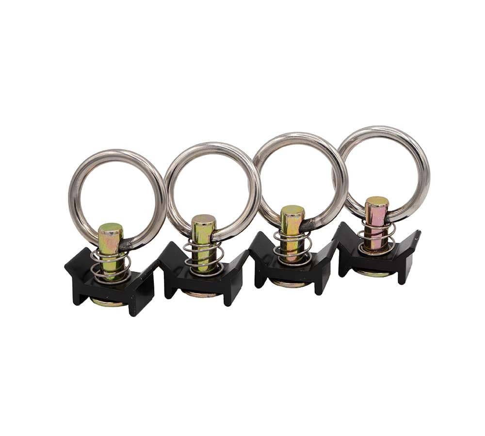 88 Pieces Black Tie Down Kit with 2" Round Anchor Point