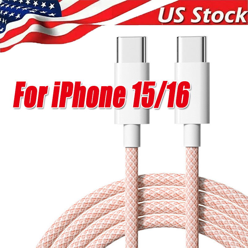 IPhone 16 17 Pro Max USB-C to USB-C Cable Fast Charger lot Type C Charging Cord