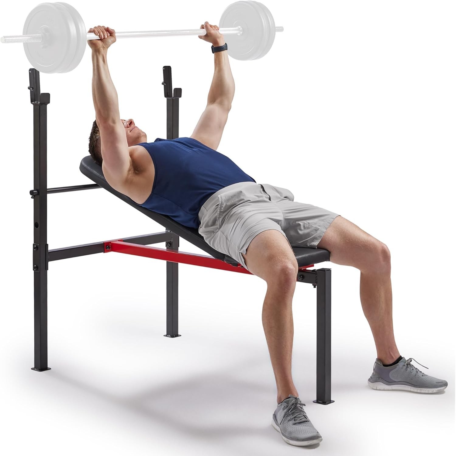 Compact Premium Incline Bench Press Bar Rack Set & Optional Leg Extension New