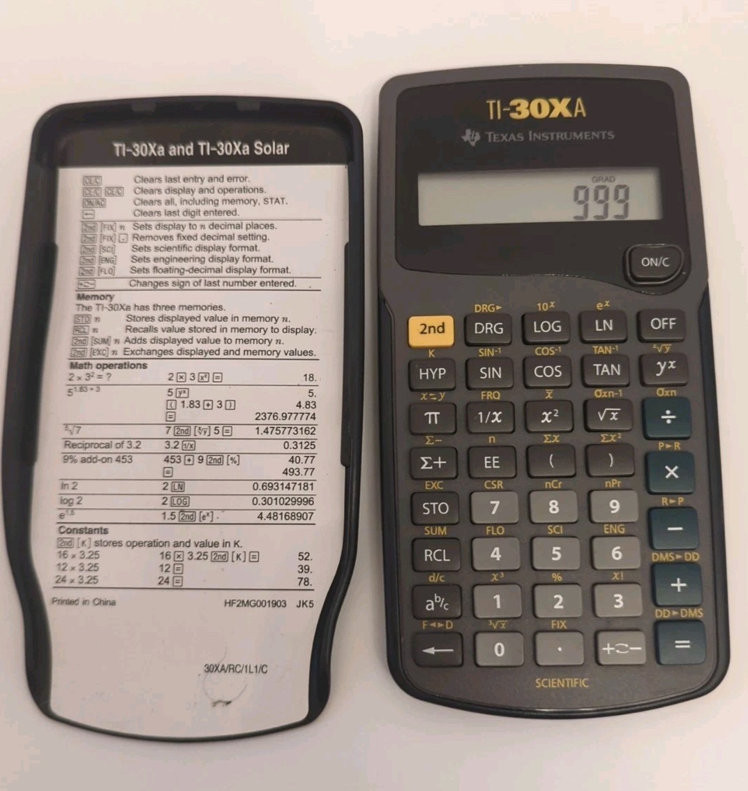 Texas Instruments TI-30Xa Scientific Calculator