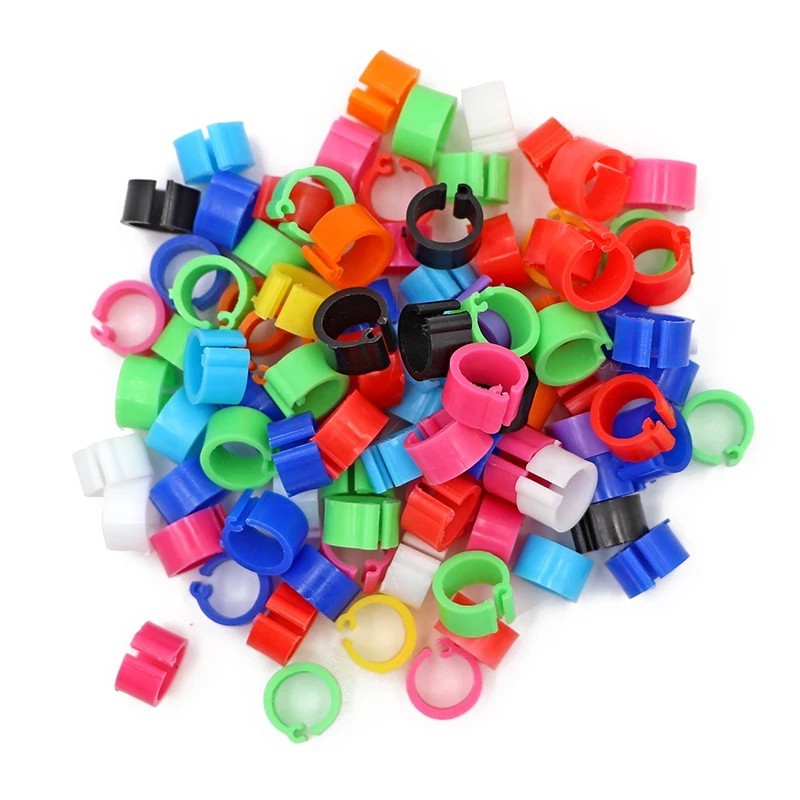 100Pcs Pigeon Foot Rings 10 Colors Bird Leg Bands ARPU Type Dove Quail Poultry
