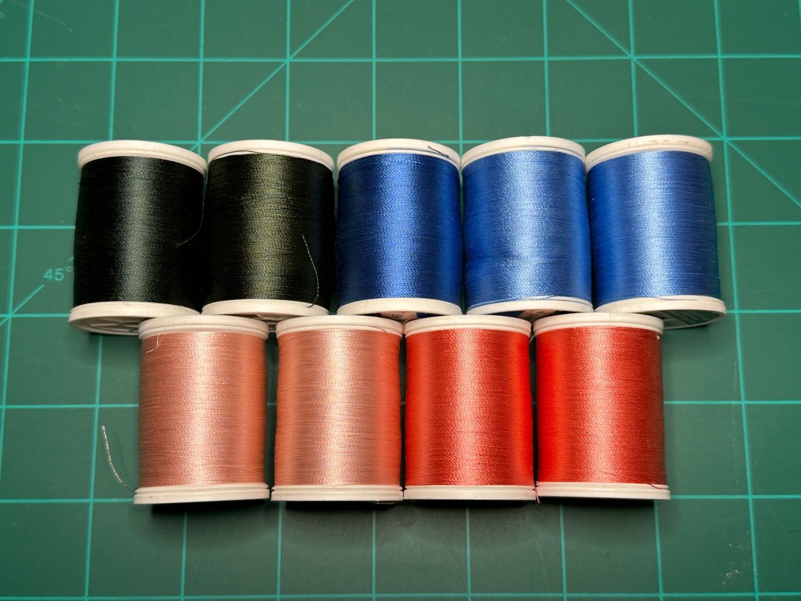 Lot of 9 Sulky Premium 40 WT Rayon Thread 850 YD Spools - Pink - Blue - Dk Green