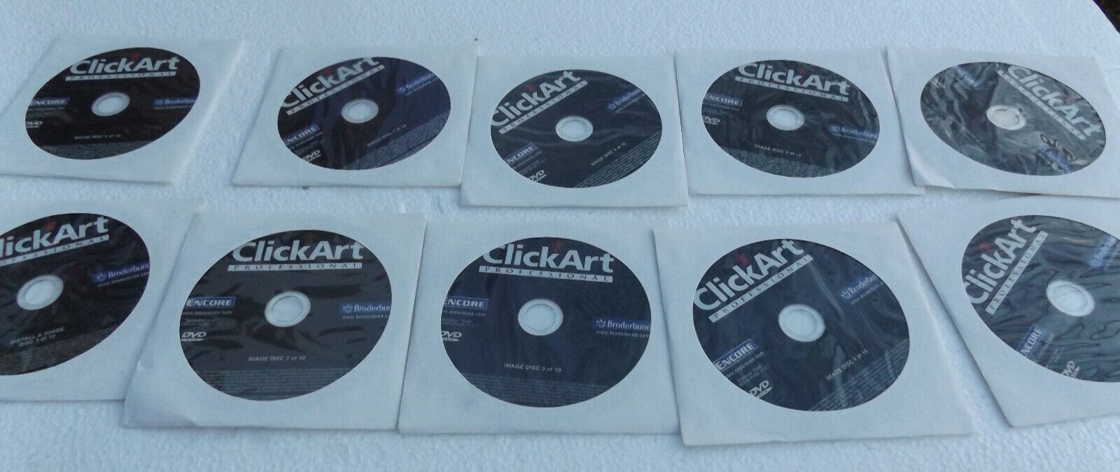 Encore ClickArt Professional (Rare 10 DVD Set ) Windows/Mac Excellent Condition