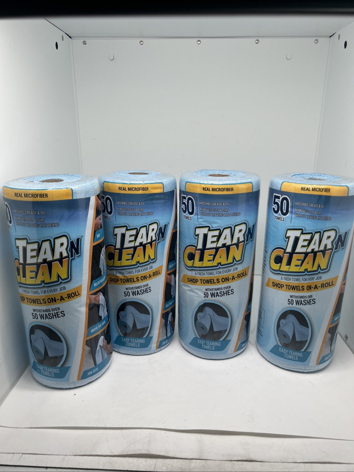 (200) Tear N Clean Reusable Easy-Tear Microfiber Towels., 12in. x 12in.