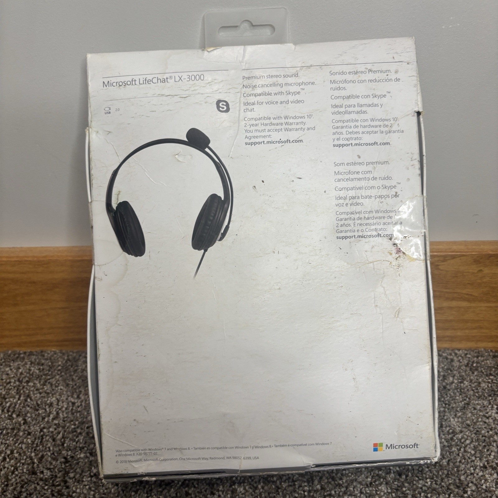 Microsoft LifeChat LX-3000 USB Stereo Headset JUG-00013 Black