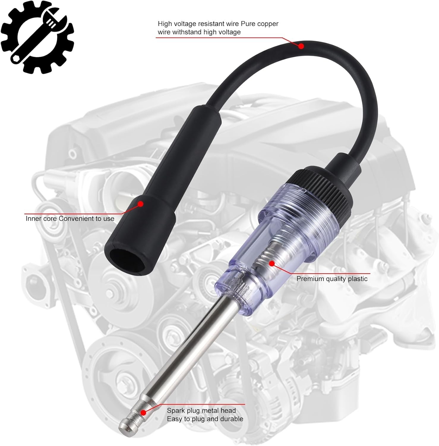 Universal Inline Spark Plug Tester 2PCS Set – Efficient Engine Verification Tool