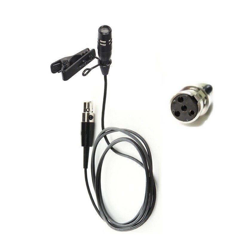 Cardioid Clip-On Lapel Microphone for SLX1 Bodypack Transmitter Shure Black