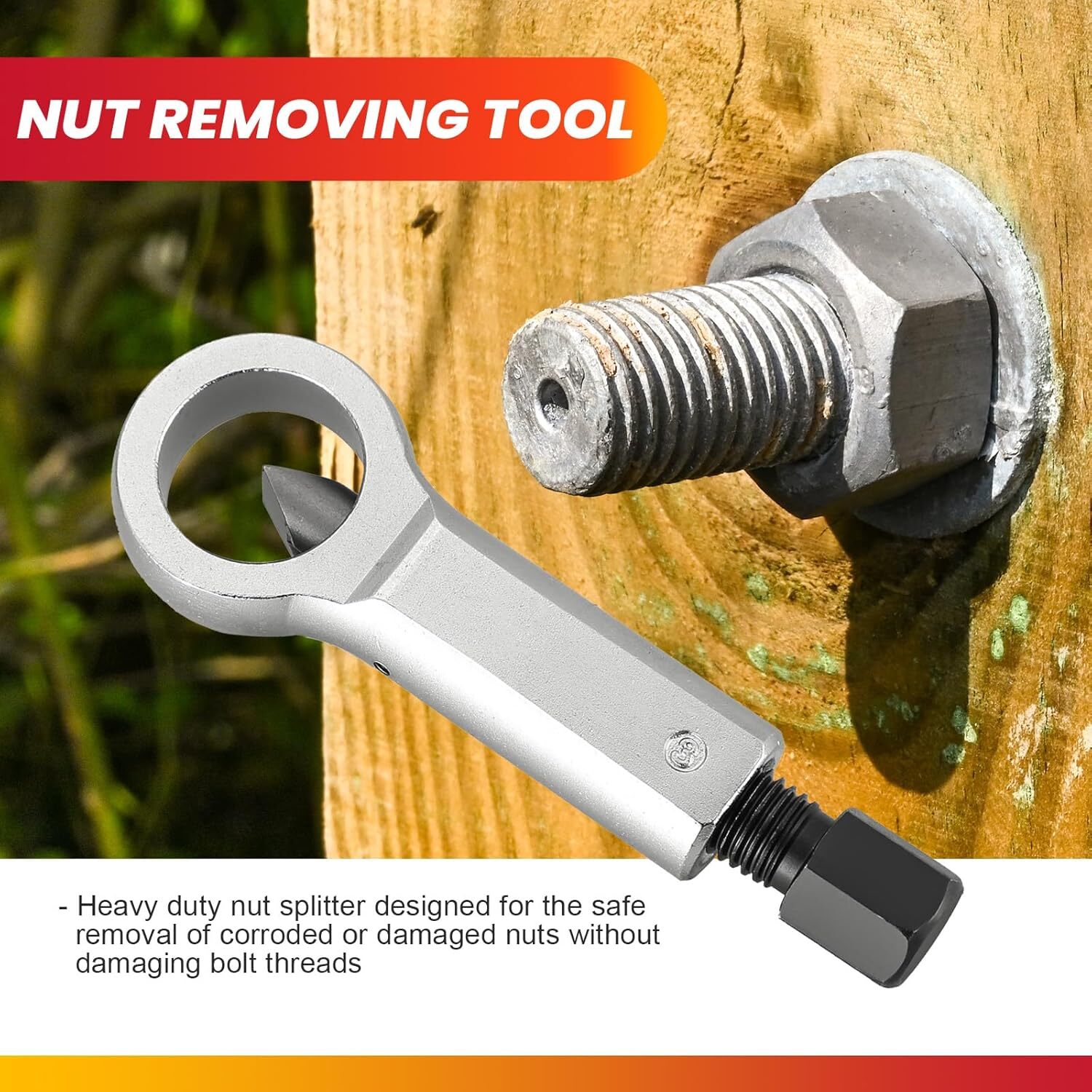 Nut Splitter Breaker 9-27mm Nut Remover Extractor Adjustable Cracker Hand Tool