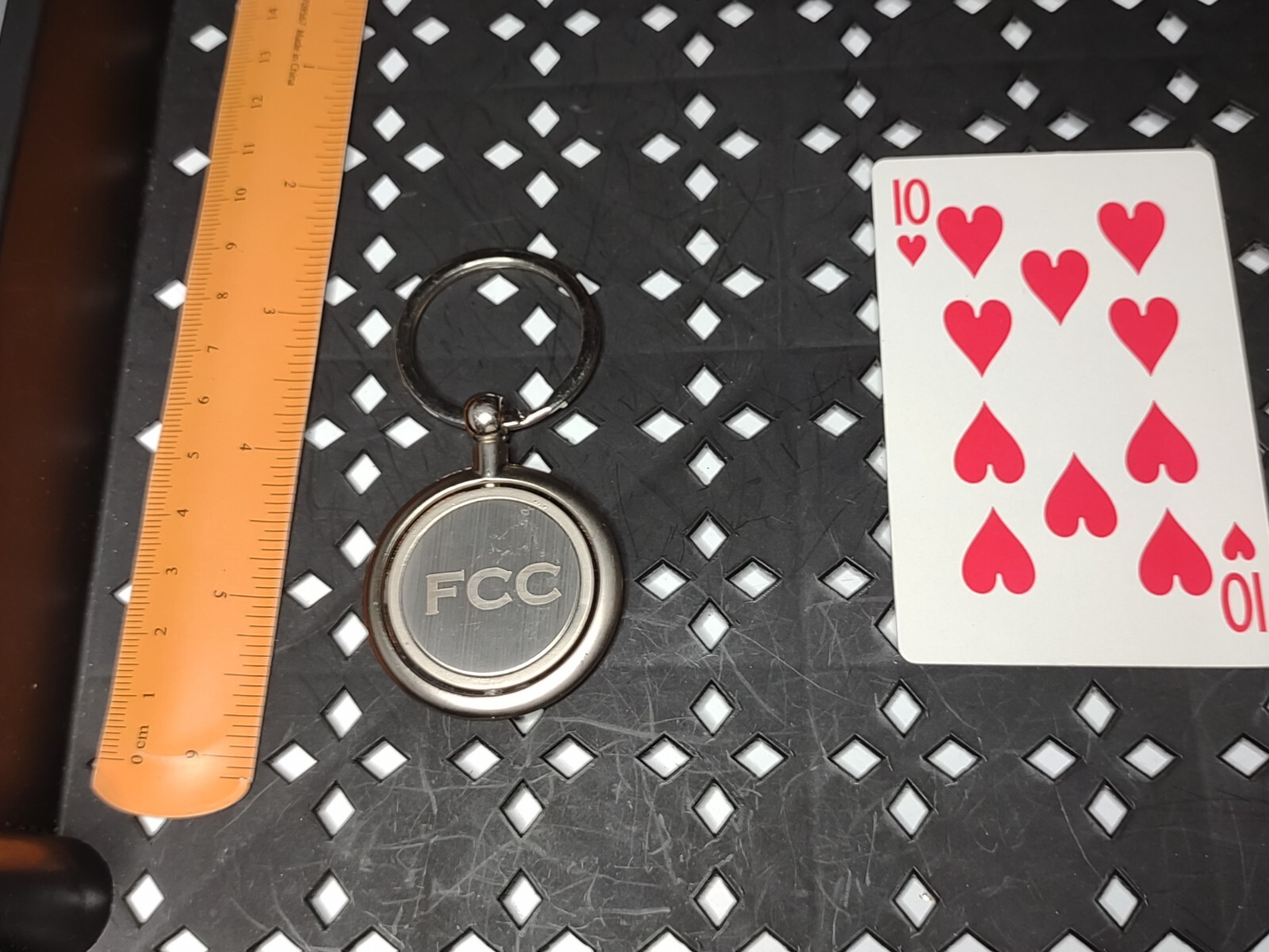 Round FCC Logo Keychain
