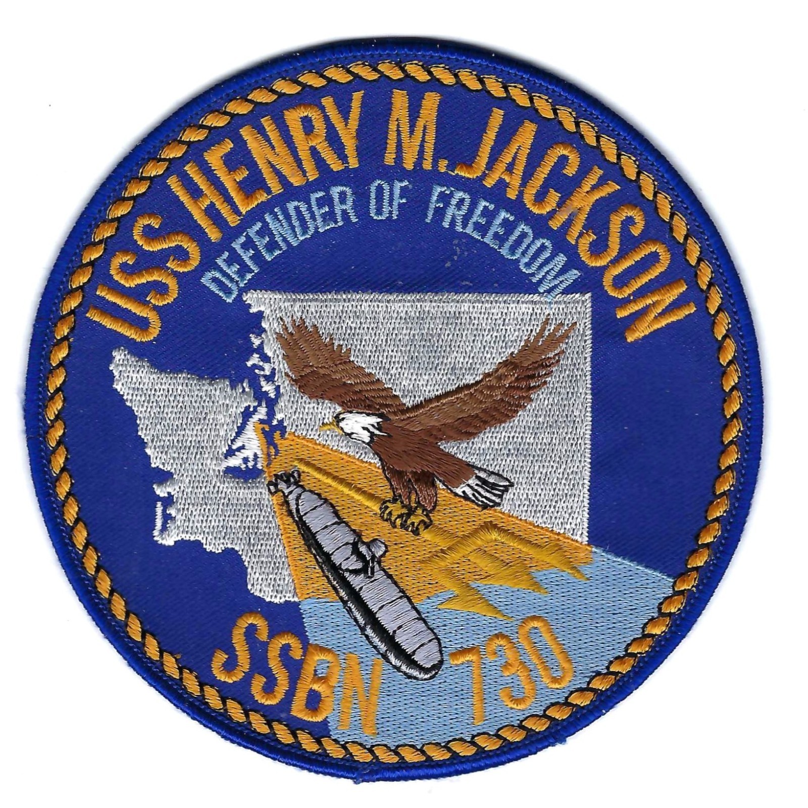 SSBN-730 USS HENRY M. JACKSON (5 INCH) patch