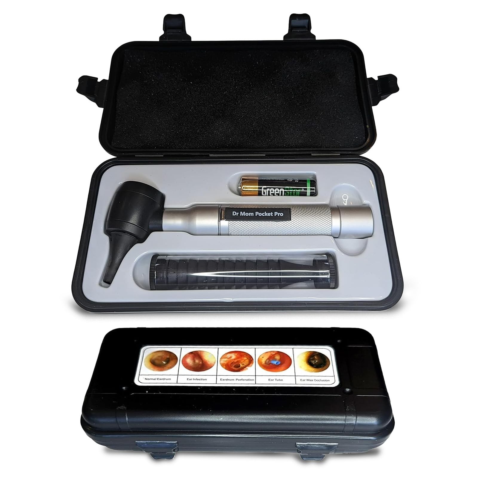 4th Generation Doctor Mom LED Pocket Pro Otoscope with Both Adult and Pediat...