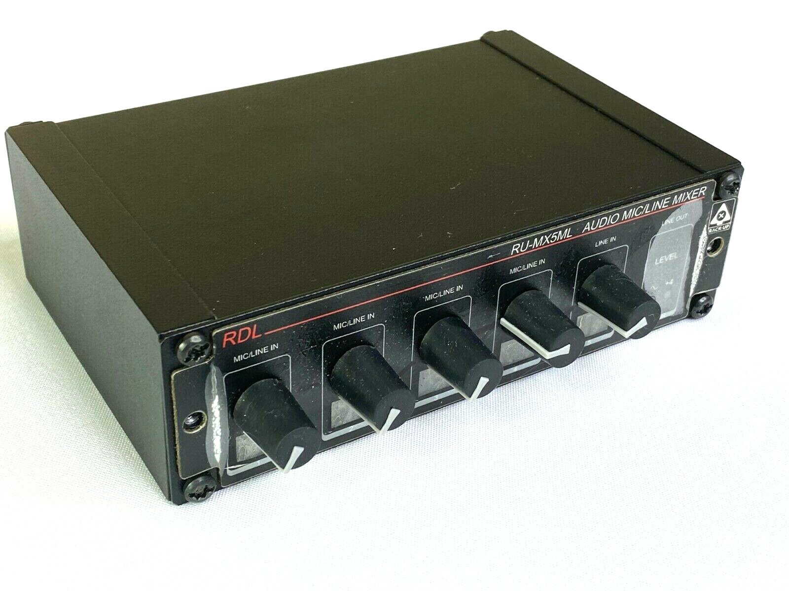 RDL RU-MX5ML 5 Input Mic/Line Mixer with 24V Phantom Power Mic/Line Out