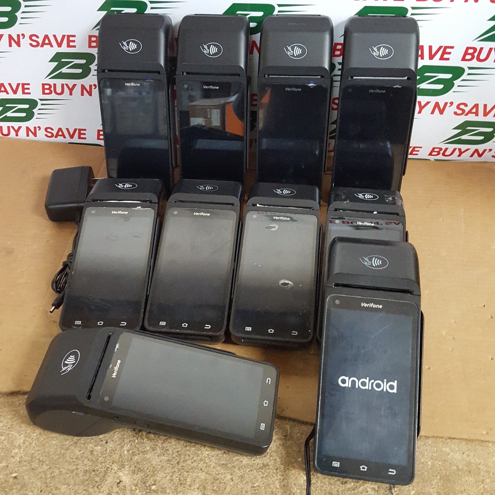 Lot of 10- Verifone T650 Credit Card Terminal POS Pad w/2 PwrCords -NoBttrs USED