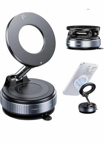 360° Adjustable Magnetic Vacuum Suction Cup Car Phone Holder Mount for MagSafe