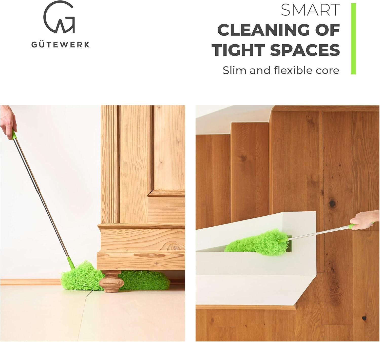 Extendable Microfiber Feather Duster - Up To 55 Inch for Effortless Cleaning