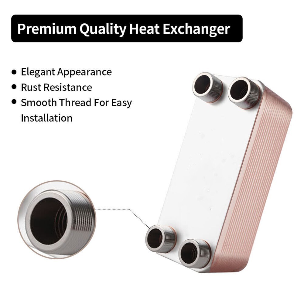20-Plate Water to Water Brazed Plate Heat Exchanger