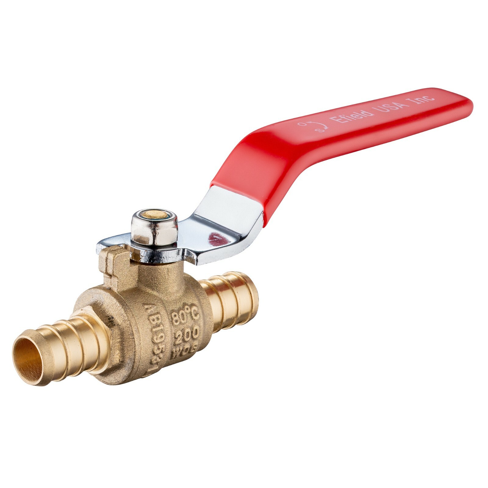 EFIELD 10 PCS 1/2" PEX FULL PORT SHUT OFF BALL VALVE HOT &COLD, NO LEAD BRASS
