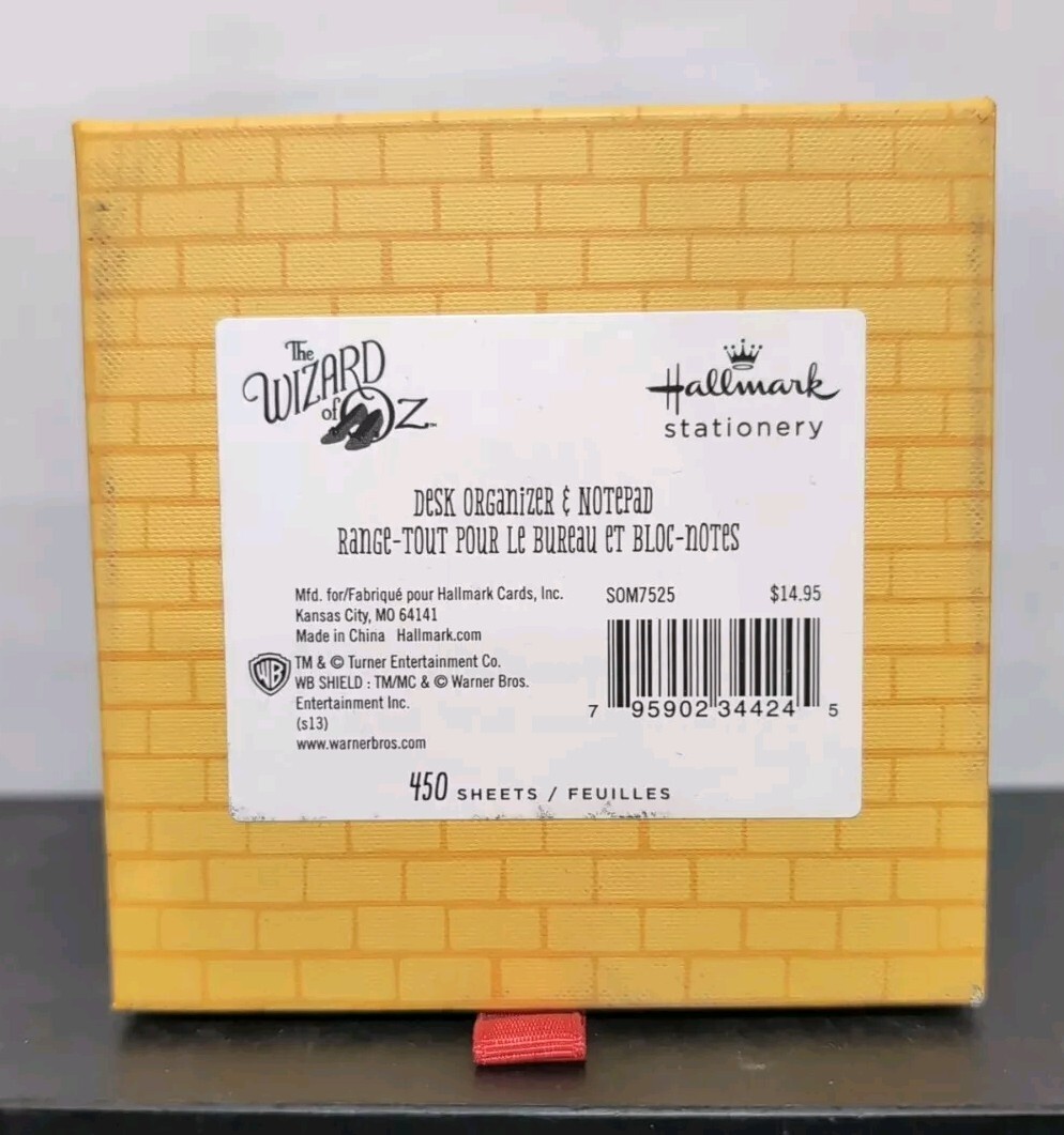Hallmark Wizard of Oz Desk Set - 450 Sheet Notepad - New