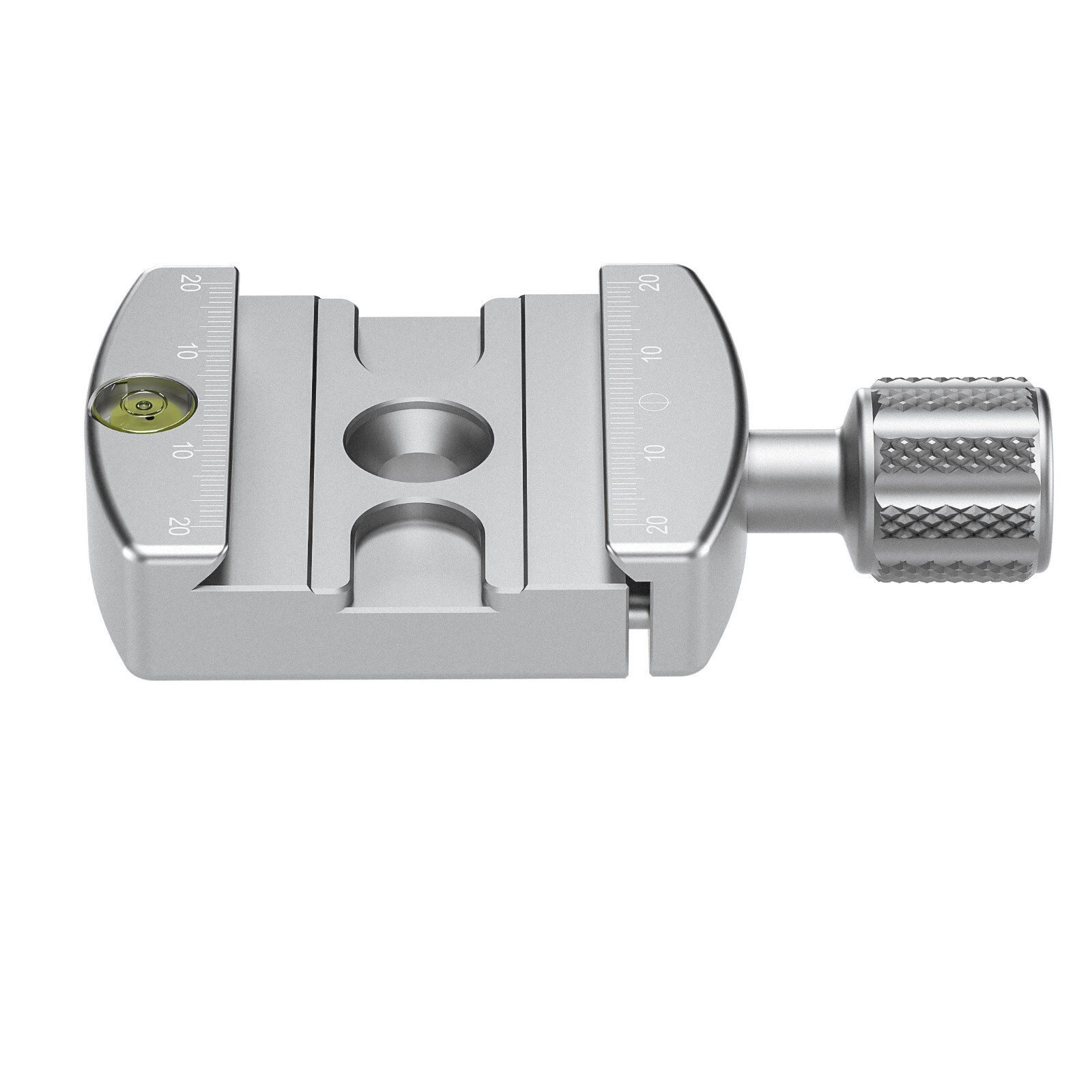 【Leofoto USA】Leofoto LHC-50 Silver 50mm Screw-Knob Clamp With Plate /ARCA