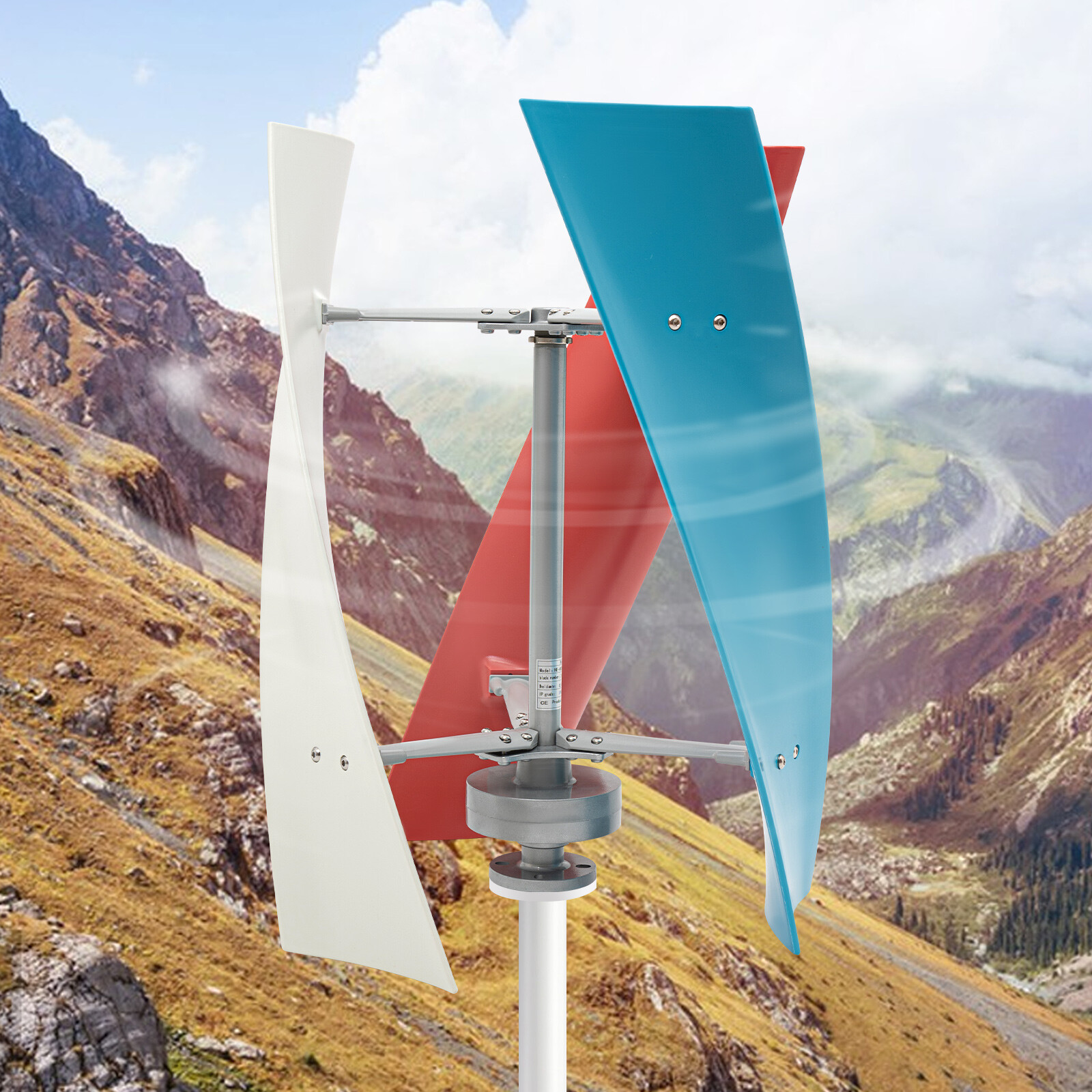 3-Blades Vertical Turbine Wind Windmill Wind Power & Charge Controller Generator