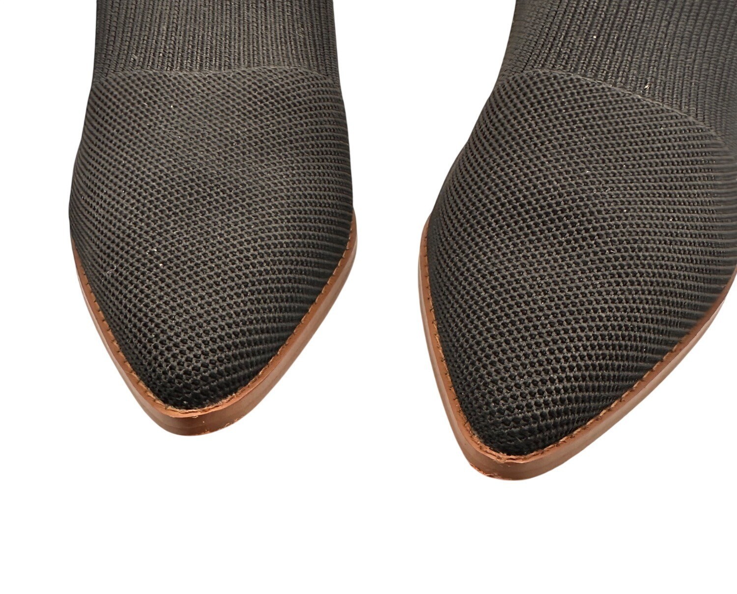 Steven Size 9 Steve New York Black Pointed-Toe Knit Slip-On Mules Shoes