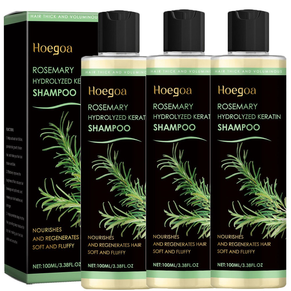 3PCS Organic Rosemary Hair Growth Shampoo for Natural Thickening & Strengthening