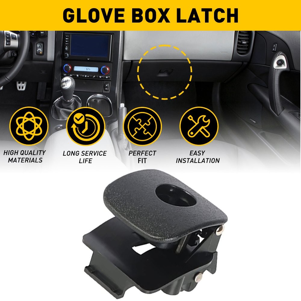 USA Glove Box for Chevrolet C6 Latch Handle Corvette 2005-2013 Black 15924032