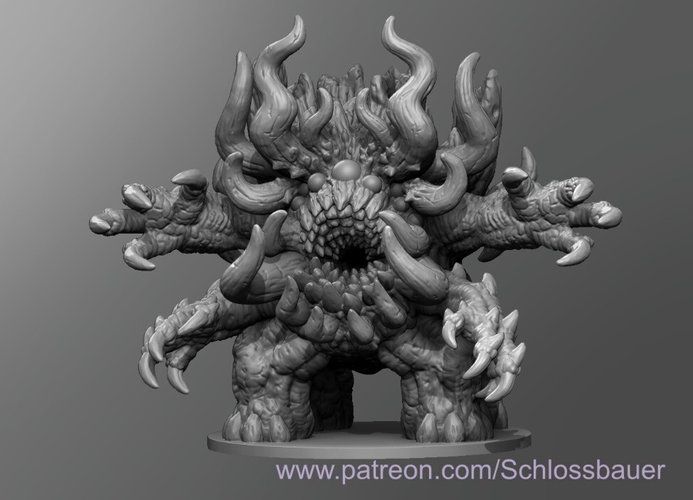 Olethrodaemon Demon Creature Monster Manual 28mm Scale DND D&D Miniature SB