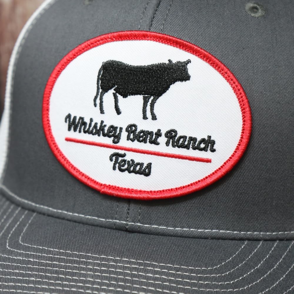 WHISKEY BENT HAT CO. Whiskey Ranch One Size, Gray/White Cattle Patch