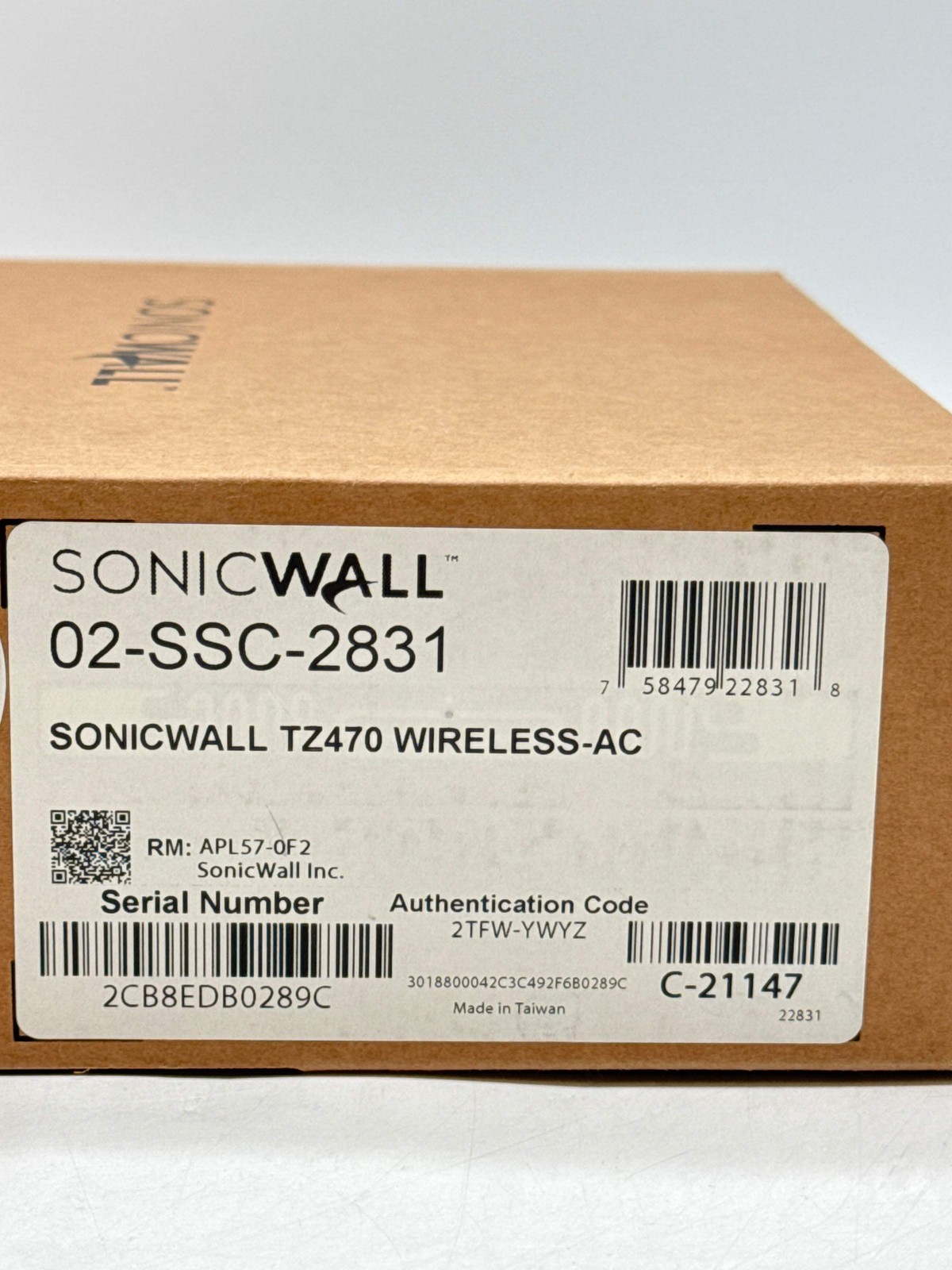 SonicWall TZ470 02-SSC-2831 Wireless-AC Base Appliance -New Open Box