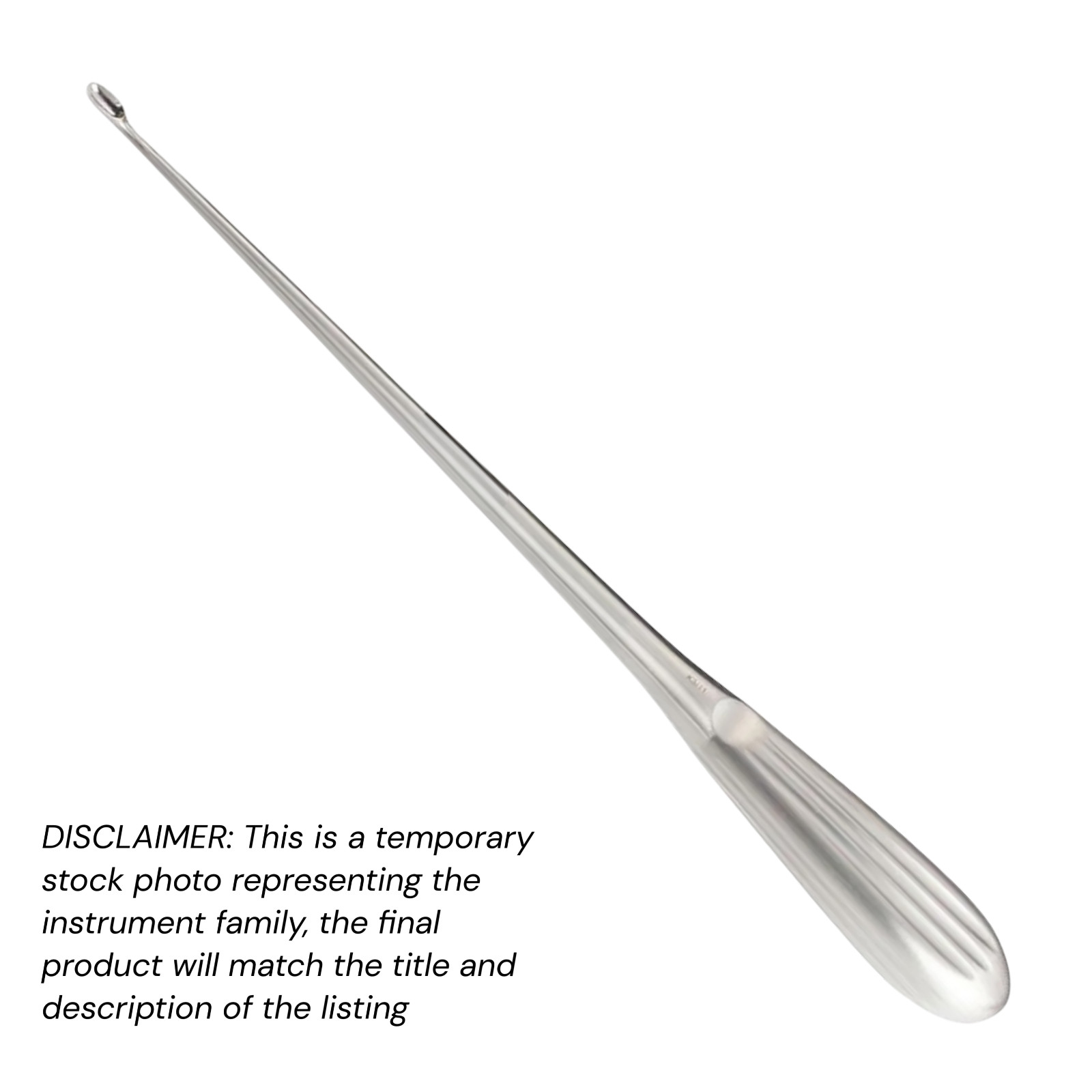 Scoville Ruptured Disc Curette, 10", 7x9 mm Cup, Angled Down, Economy
