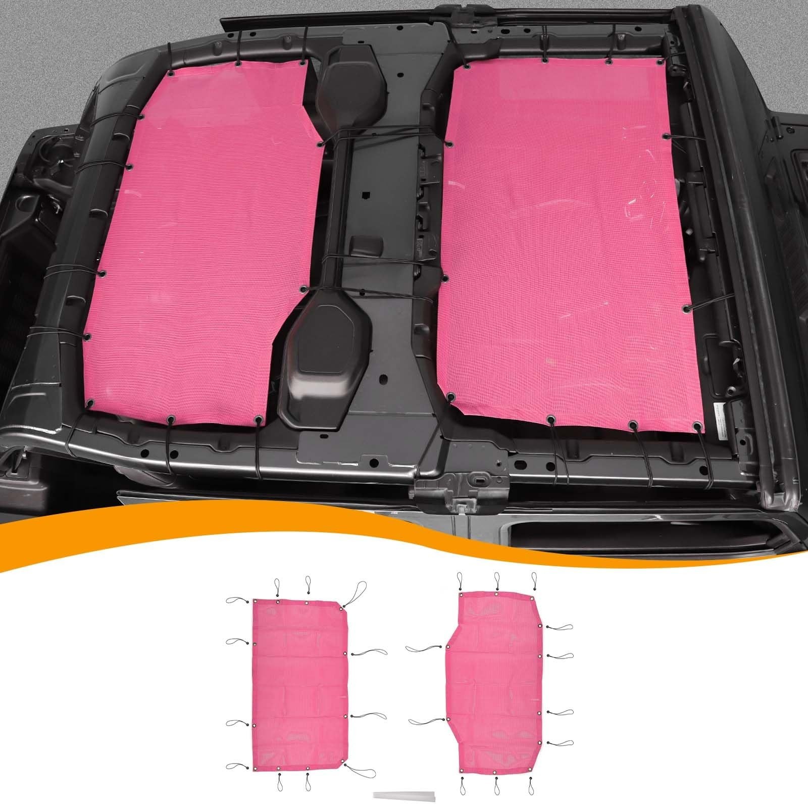 Hoolcar Front & Rear Mesh Sun Shade for Jeep Wrangler JL Unlimited (2018-2024...