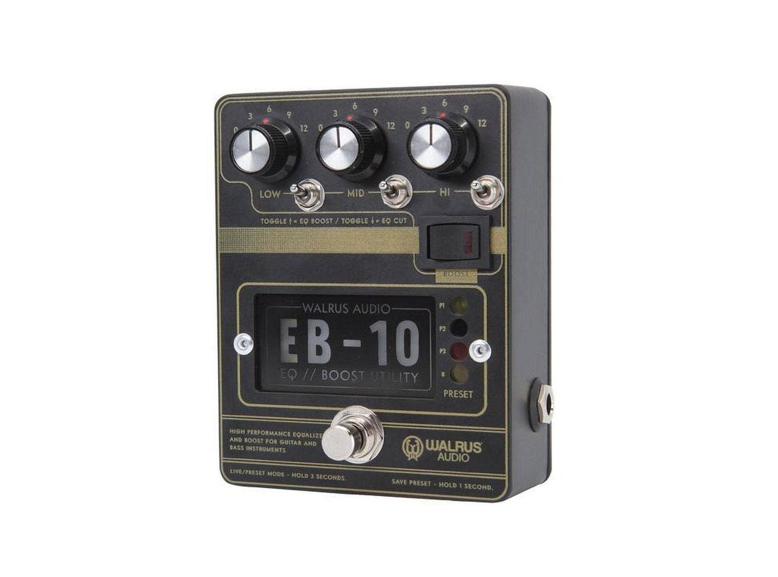 Walrus Audio EB-10 Preamp/EQ/Boost, Black