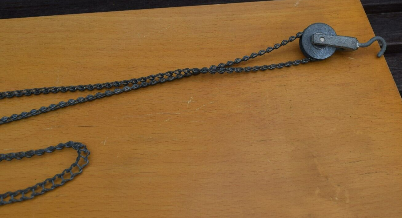 VNTG Mini Chain Block & Tackle Winch Physics Demonstration 29 inch length