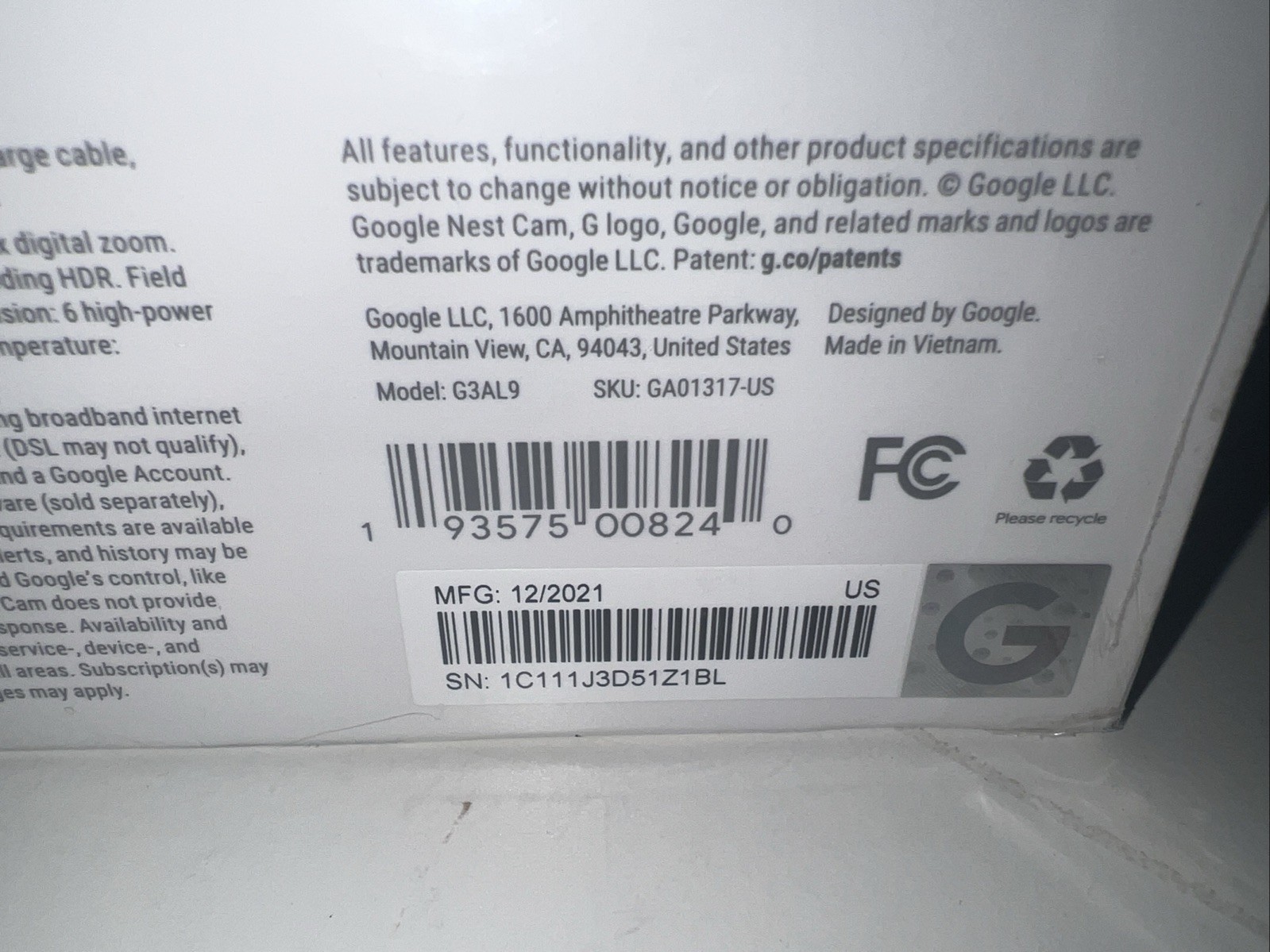 Google Nest Cam (Indoor/Outdoor | Battery)