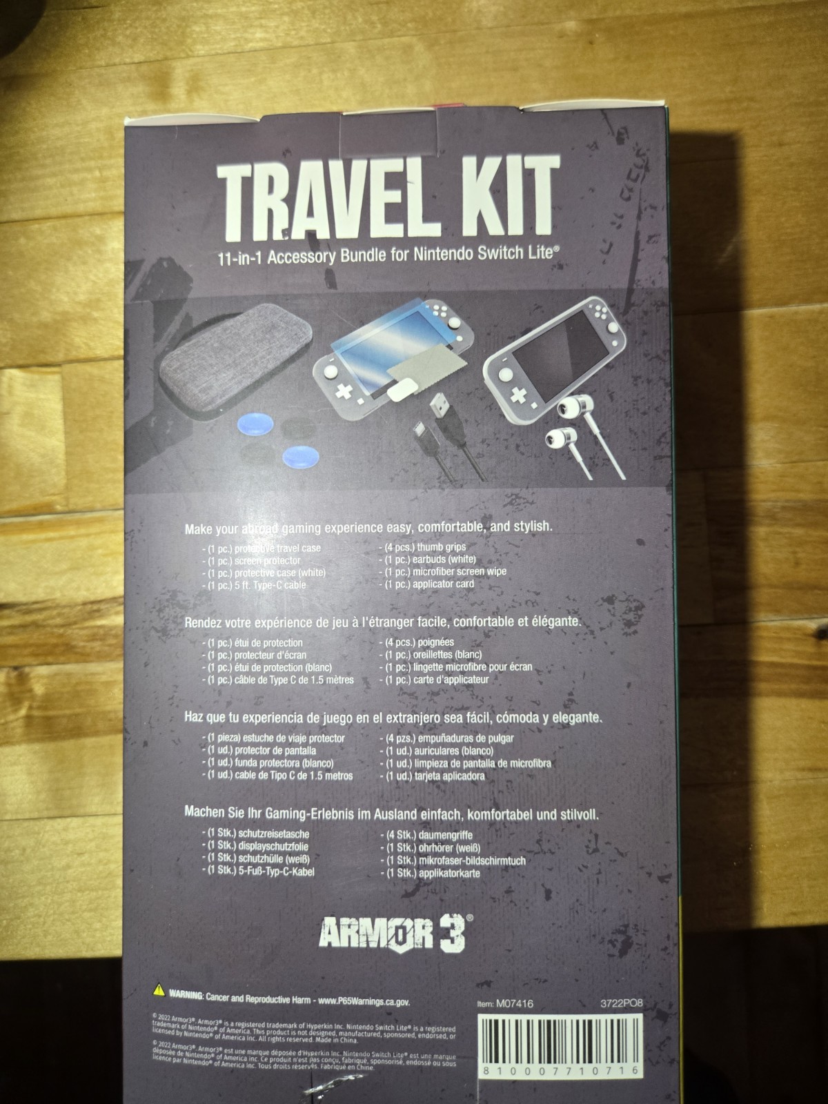 Armor 3 11-in-1 Travel Kit Accessory Bundle for Nintendo Switch Lite Case