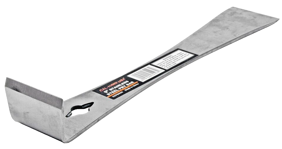 2 Pcs 9" Stainless Steel Mini Pry Bar Set Bent Nail Puller Flat Scraper Chisel