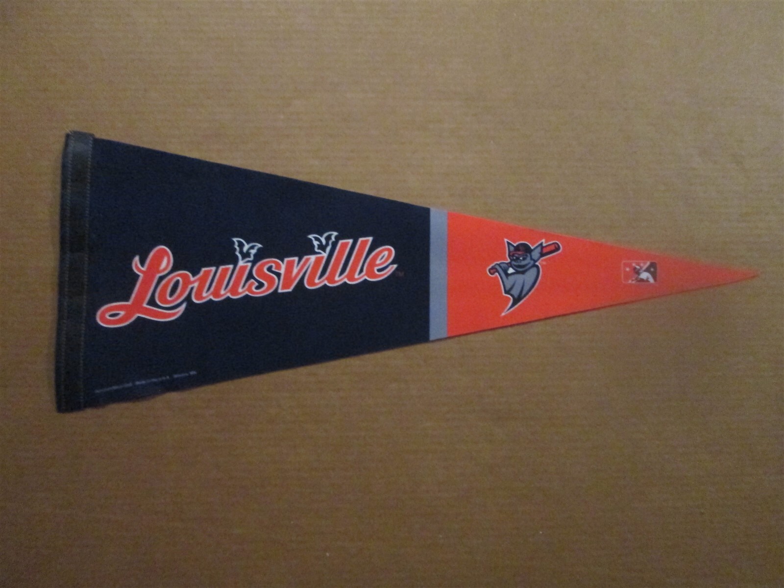 I LG Louisville Bats Vintage Circa 2020 Team Logo Premium Baseball Pennant