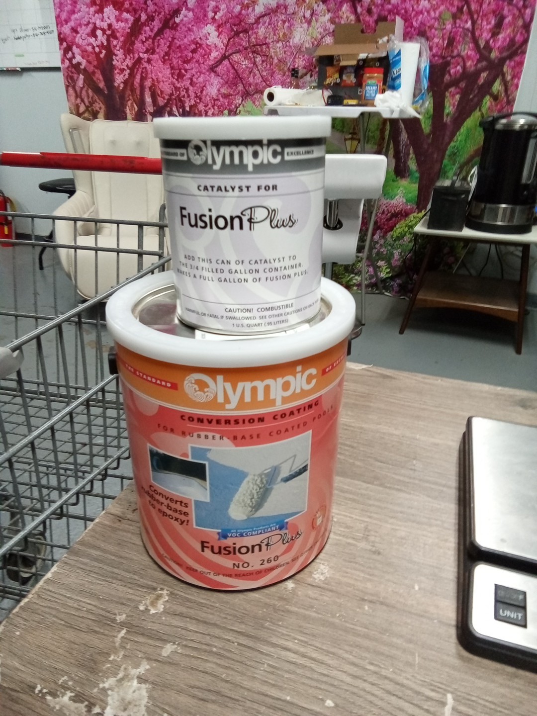 Olympic Conversion Coating For Rubber Base Coated Pools +Catalyst 1gal 010 Dt
