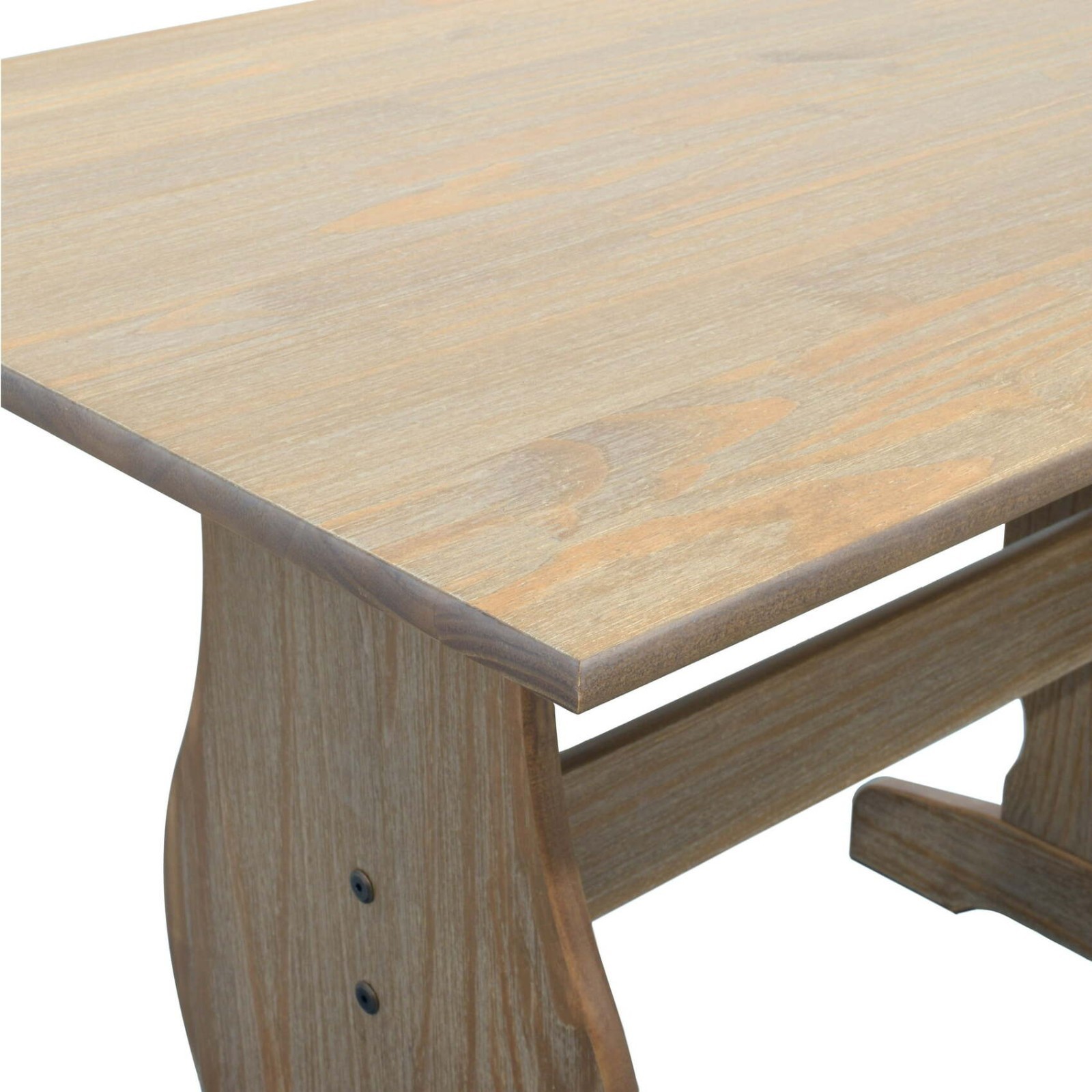 Kitchen Nook Breakfast Dining Table Bench Reversible Corner Unit Brown & Natural