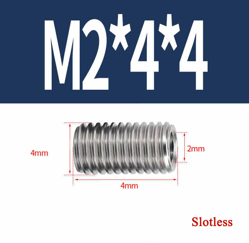 M2-M2.5 Sleeve Thread Adapters 304 Stainless Steel Threaded Inserts Screw