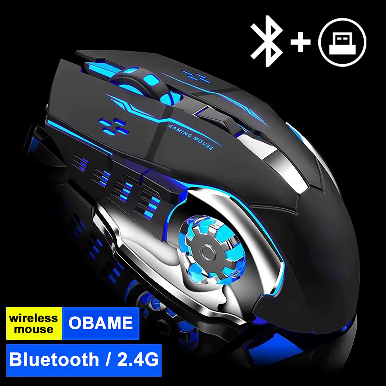 Mouse Gaming Computer Silent Bluetooth Mouse USB E-Sports Backlight PC Gamer