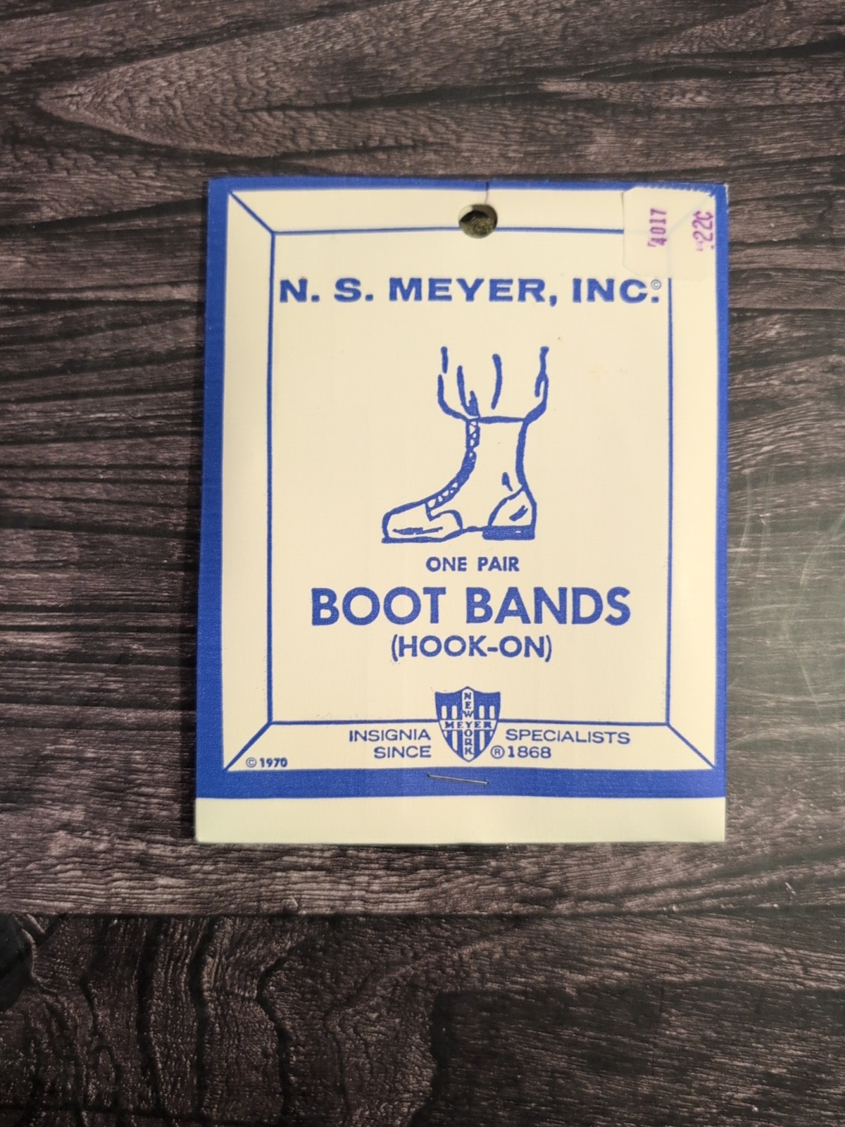 N.S. Military Issue Meyers Hook On Boot bands 1970 New & Sealed