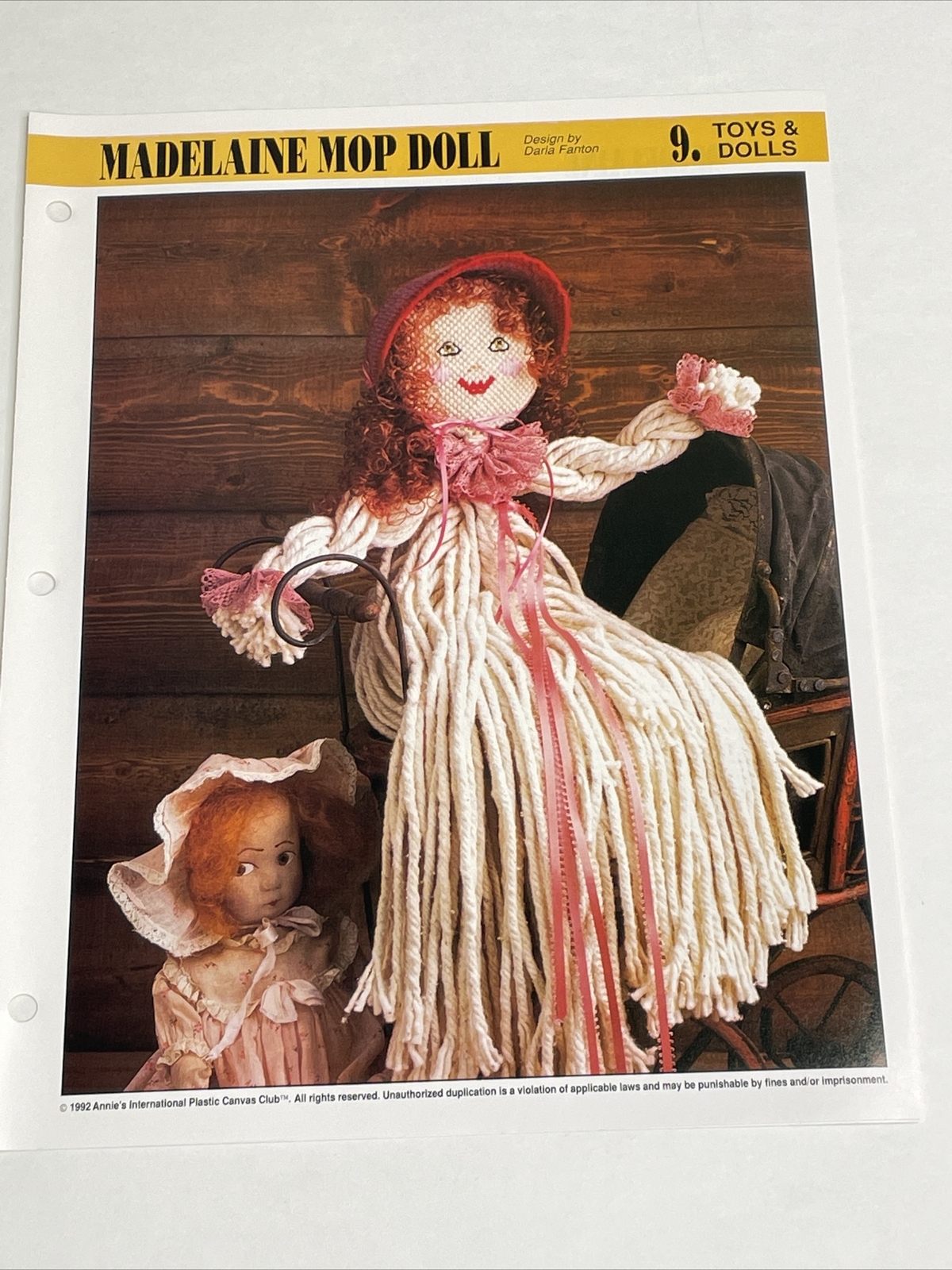 Madelaine Mop Doll Annie's Plastic Canvas Pattern