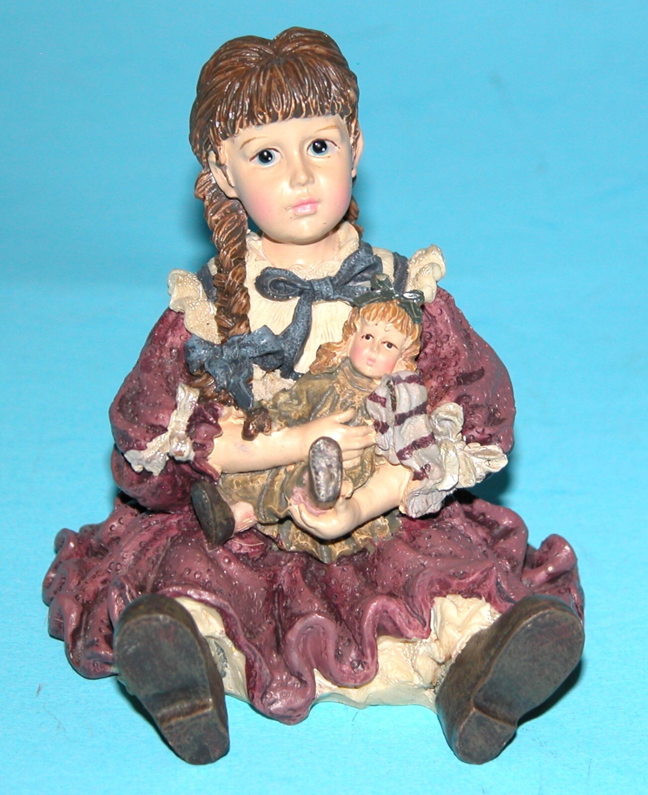 Boyds Bears Dollstone resin, Patricia w Molly #3501 NEW, 1995 Attic Treasures