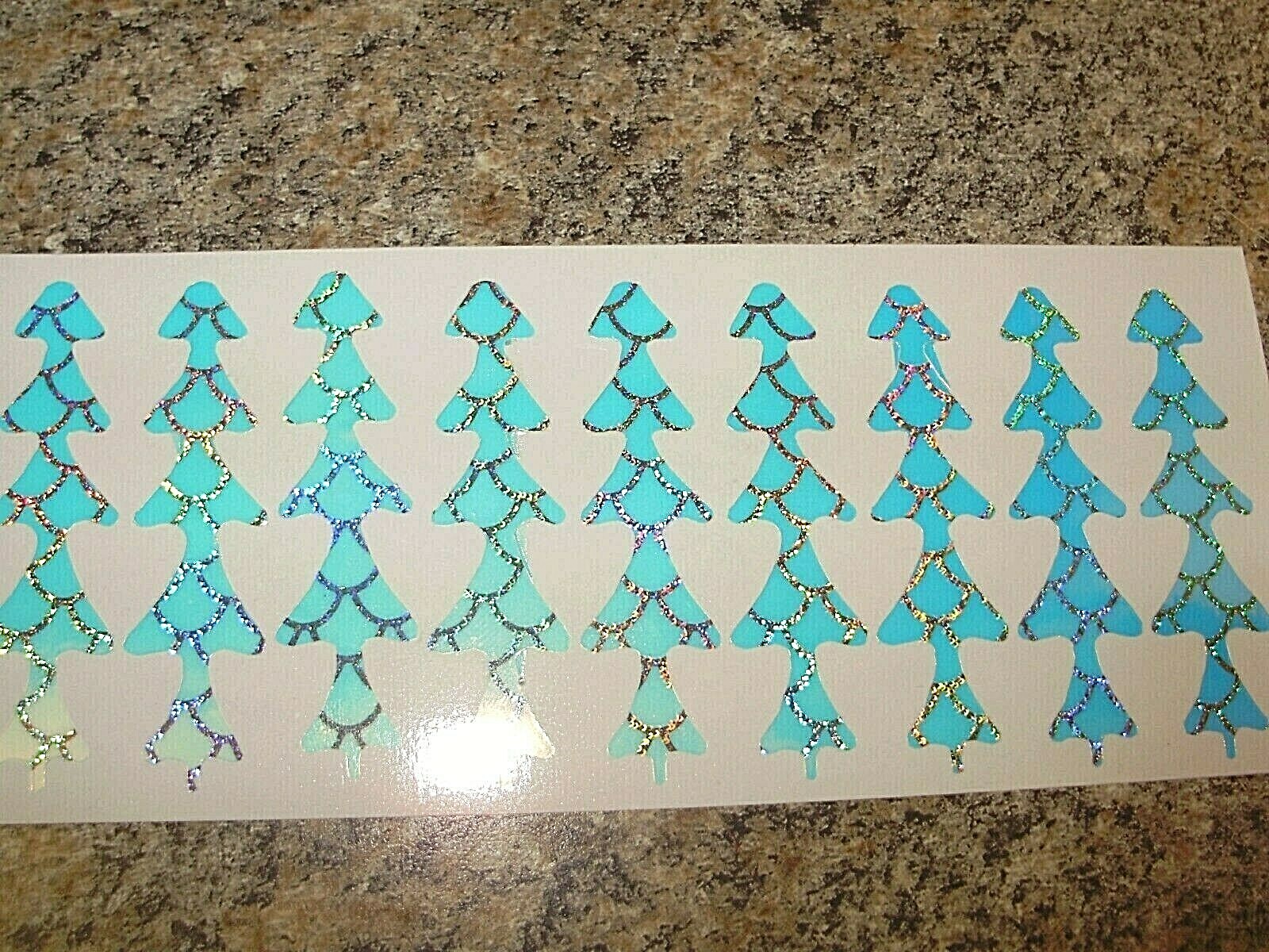TRUUV CLEAR SILVER HOLO SCALE Tree Ladderback  Die Cut Fishing Lure Tape 6 Sizes